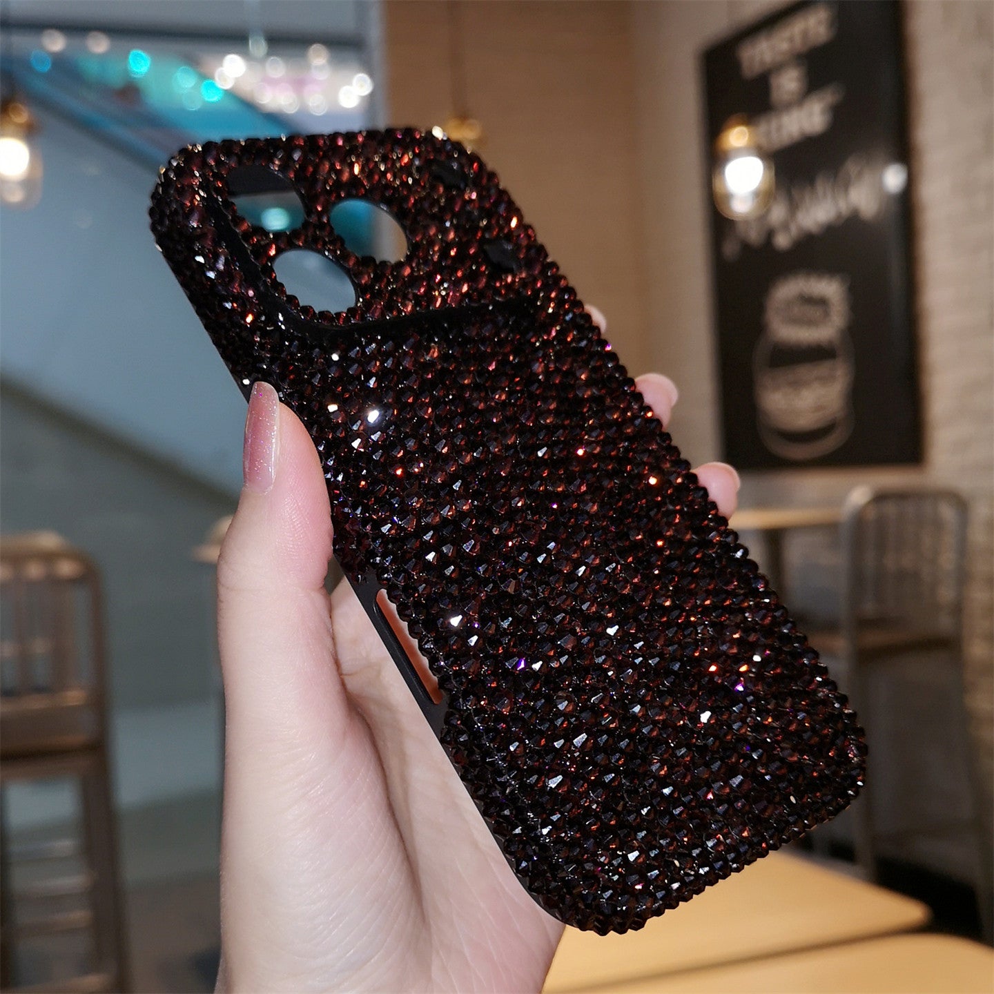 For iPhone 17 Pro Max, Apple 16 Phone Case, Air Luxury Rhinestone, 14 Ring Holder, Protective Case, 13 All-Inclusive, 15 Plus Drop-Resistant, 12 Women