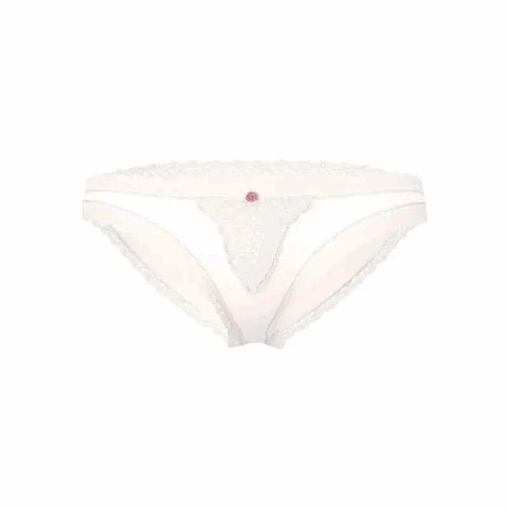 ملابس داخلية نسائية Victoria's Secret lace دانتيل منخفضة الخصر مريحة صيفية بيكيني أبيض