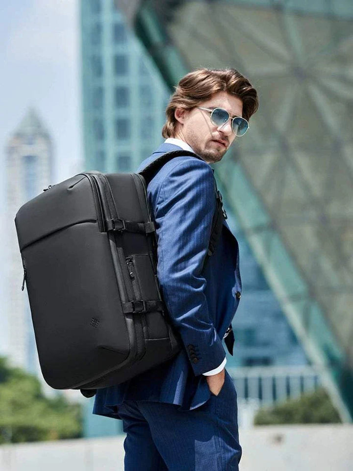 حقيبة ظهر rztx رجالية عالية السعة بسحب وضغط تلقائي للسفر والعمل rztx backpack
