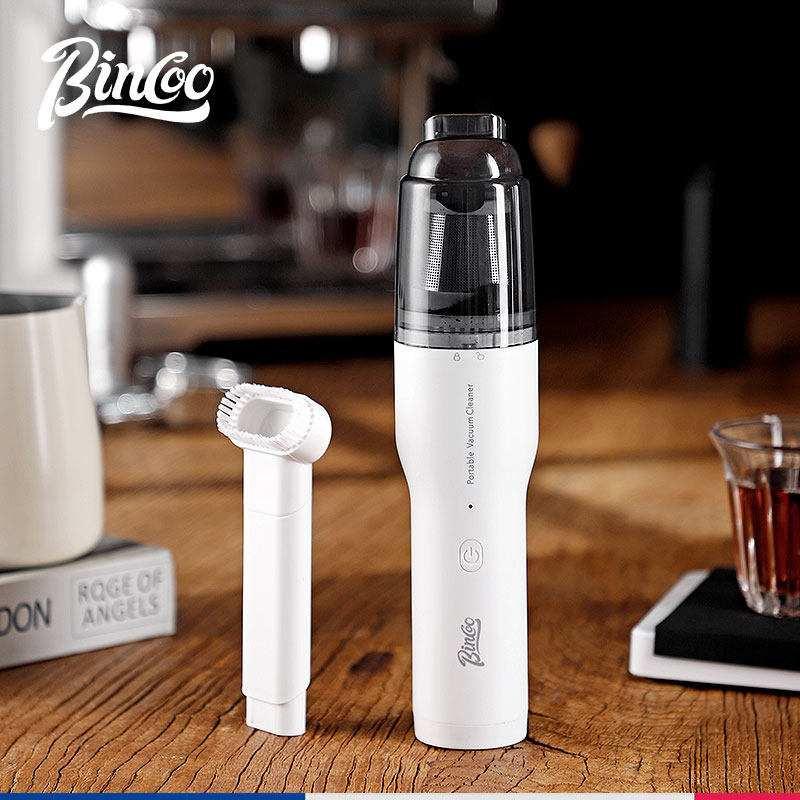 مكنسة قهوة محمولة Binco مع وظيفة الشفط والنفخ - أبيض.