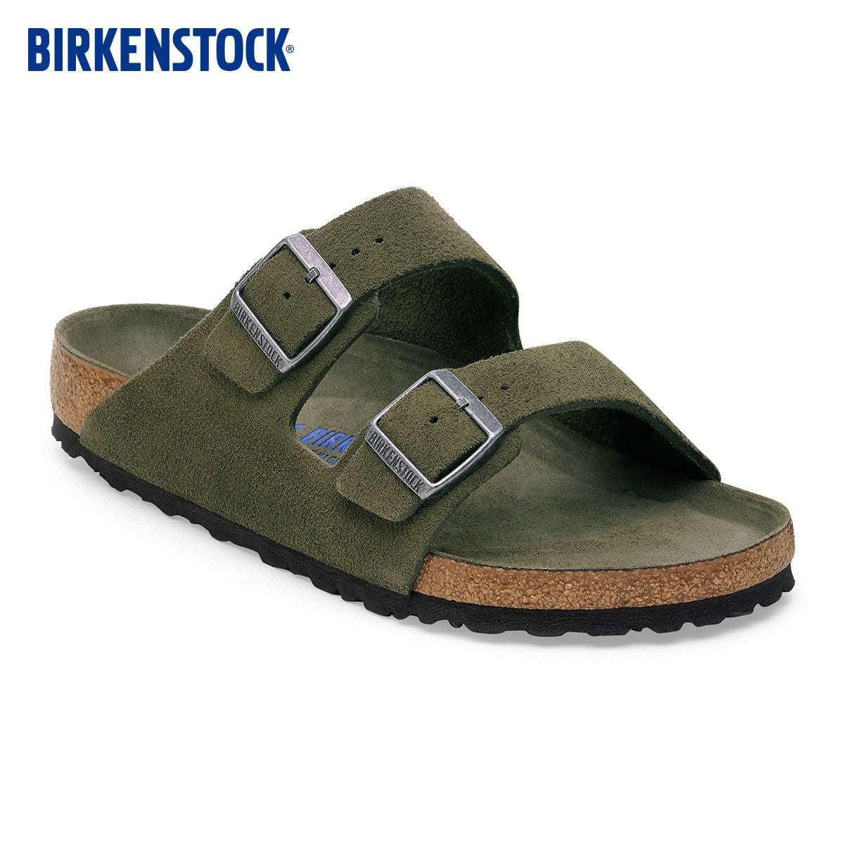 BIRKENSTOCK  Arizona double-button slippers.