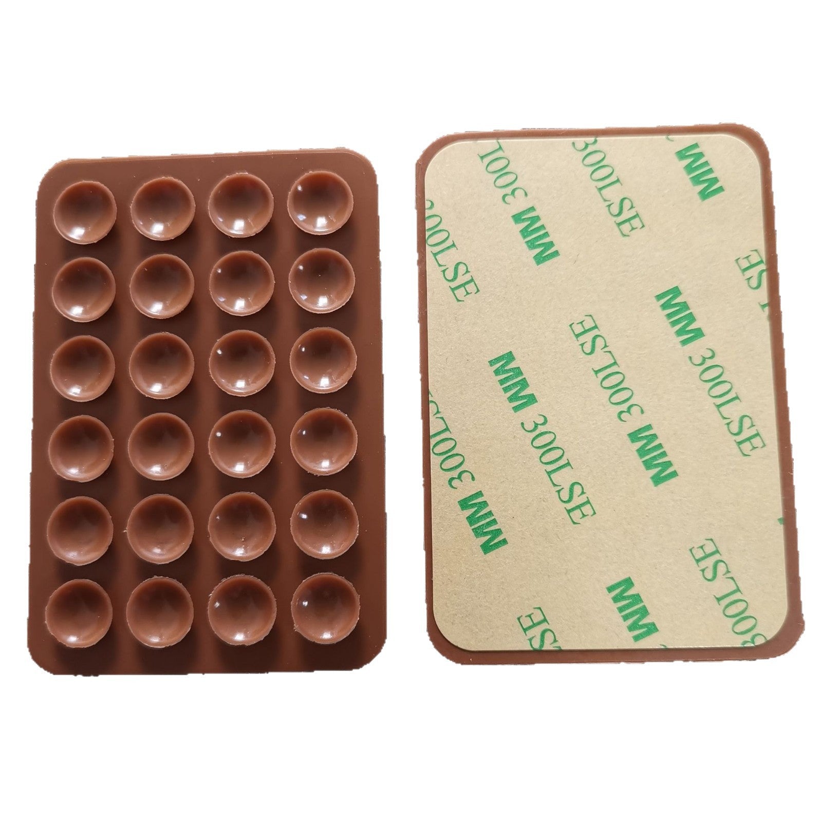 24pcs silicone suction cups black simple suction cups sticker non-slip phone case portable removable mobile phone holder square.