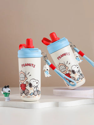 OCE Flower Tea Cup, Women's Ice Cup, Insulated Cup, Snoopy Cartoon 316 Water Cup, Large Capacity Insulated Straw Cup
