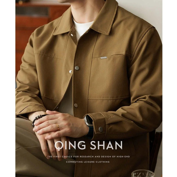 جاكيت رجالي كاجوال مقاوم للتجعد من Qing Shan - تصاميم أنيقة وعملية