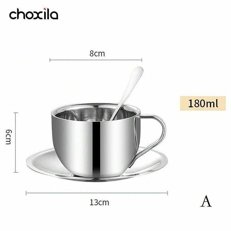 Choxila stainless steel coffee mug.