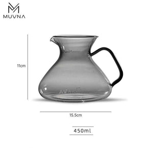 طقم قمع ترشيح زجاجي مع سيرفر Muvna بتصميم عاكس 450ml.