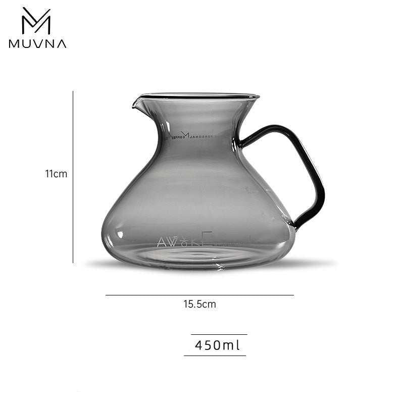 طقم قمع ترشيح زجاجي مع سيرفر Muvna بتصميم عاكس 450ml.