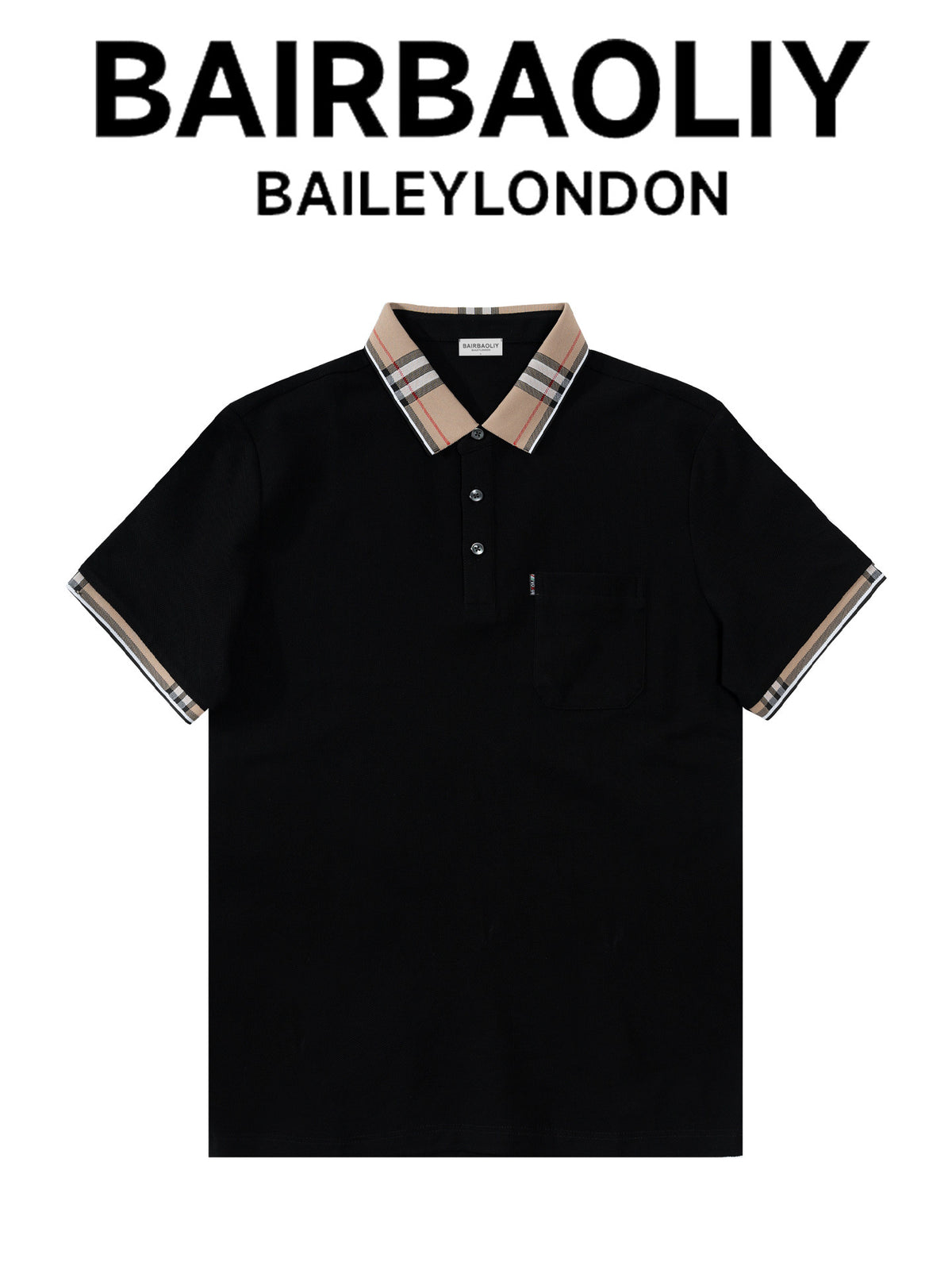 BAIRBAOLIY Color-Block Polo Shirt for Men's Summer Casual Breathable Versatile Turn-down Collar Short Sleeve