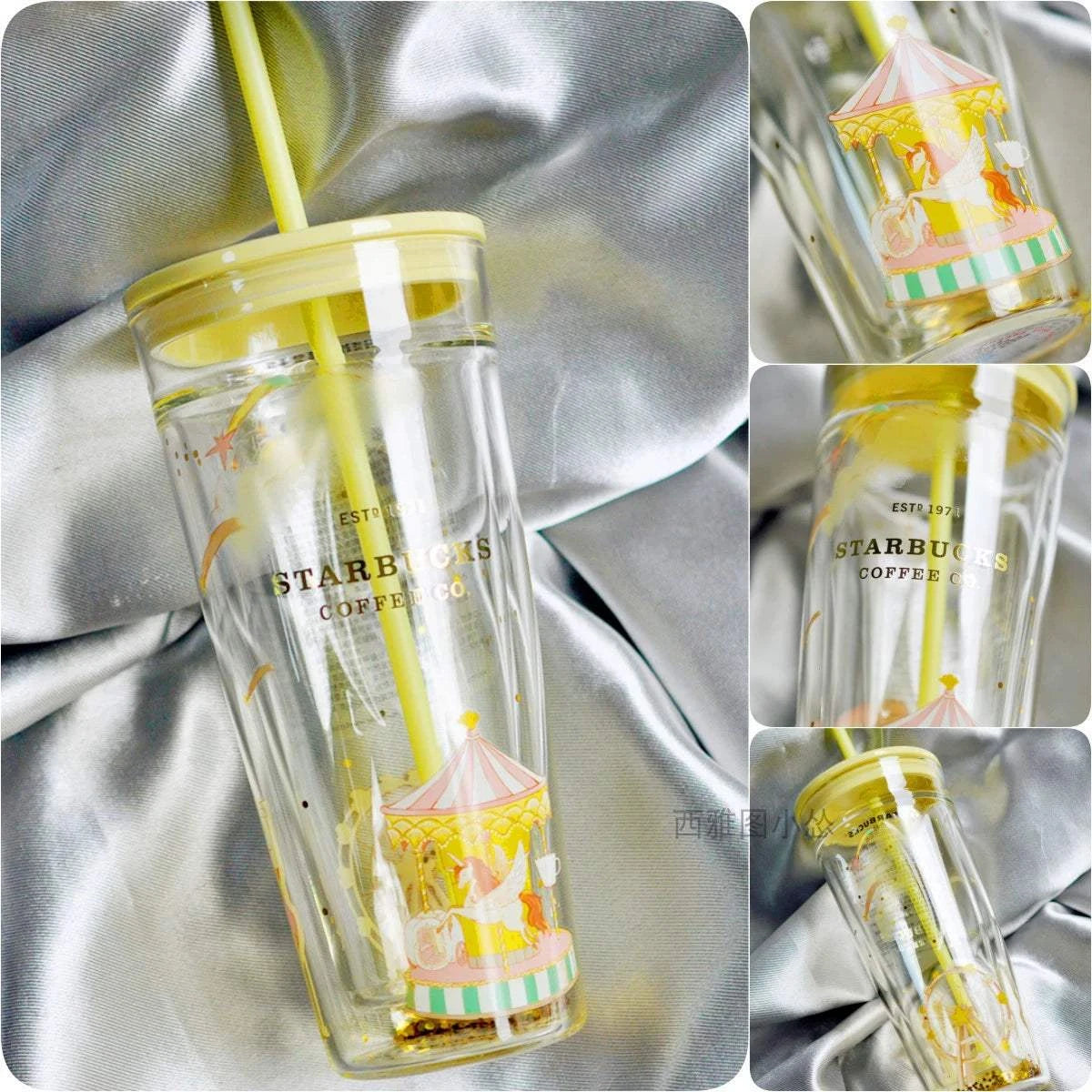 Starbucks Cup  Bear Glass Straw.