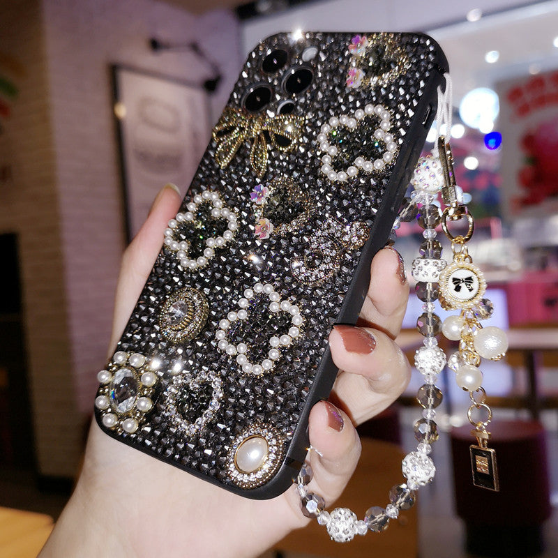 For iPhone 17 Pro Max, Apple 16 Pro phone case, Air high-end luxury rhinestone, 15 Plus protective case, 14 all-inclusive drop-proof, 13 personality trendy women
