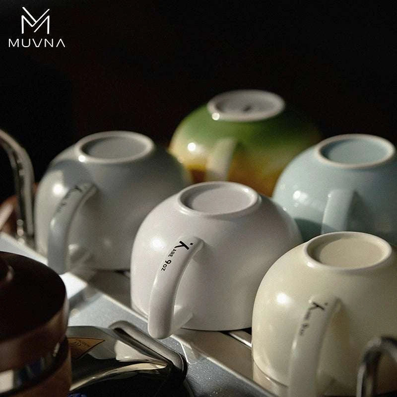 MUVNA Ceramic Latte Cup Embossed Art.