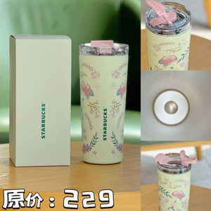 كوب Starbucks بتصميم Floral وألوان Pastel مميزة.