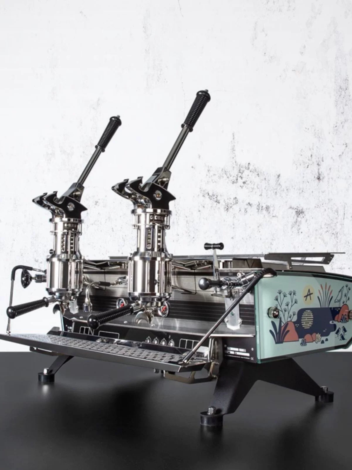 The Dutch KEES slim jim semi-automatic lever double-head electronically controlled espresso machine transforms the high-end