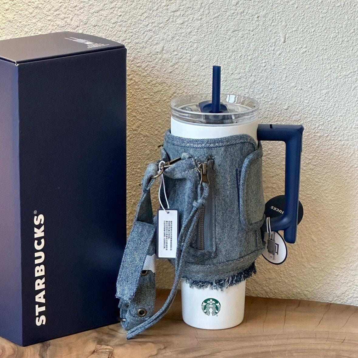 Starbucks Cup Denim Mark Accompanying Stainless Steel.