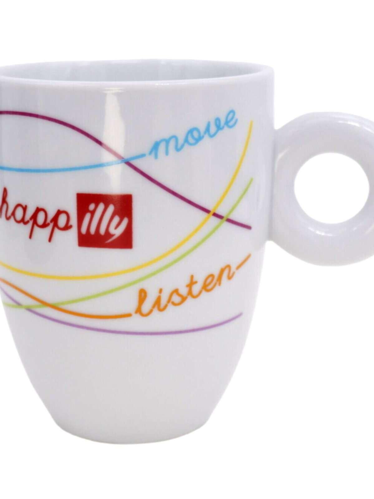 فنجان Espresso illy سيراميك بتصميم Live happily.