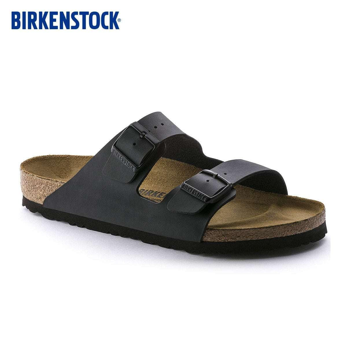BIRKENSTOCK  Arizona double-buckle slippers.