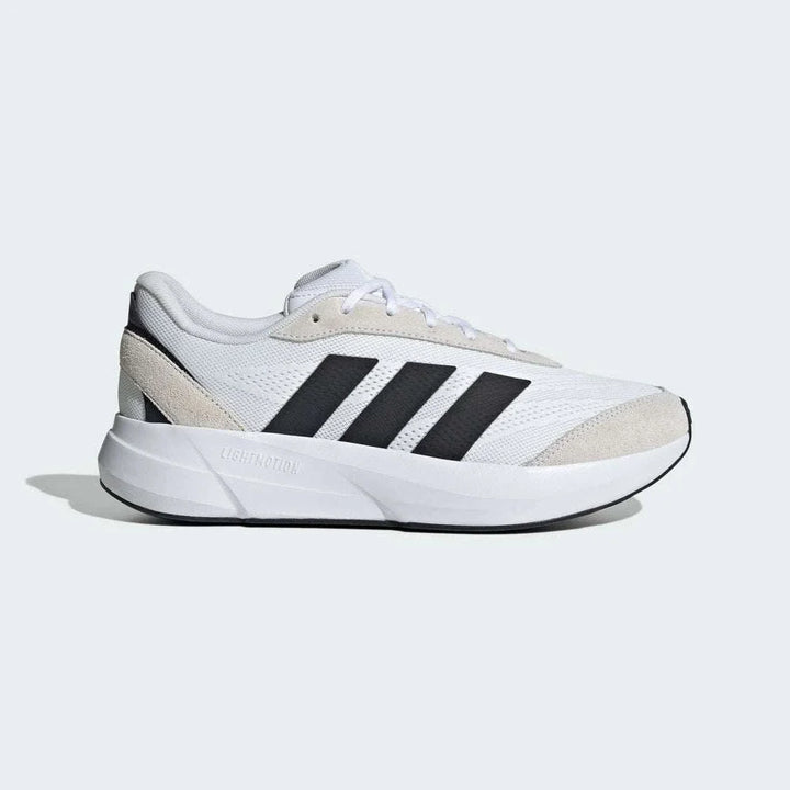 أحذية Adidas للجري والاستخدام اليومي رمادي وأبيض بتصميم شبكي وتنفس وخفيف الوزن