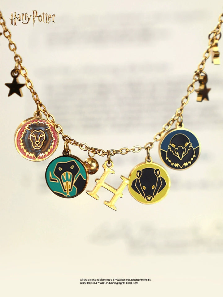 Genuine Harry Potter peripherals Hogwarts Four Houses handmade necklaces, fashionable hand accessories, exquisite accessories and gifts
