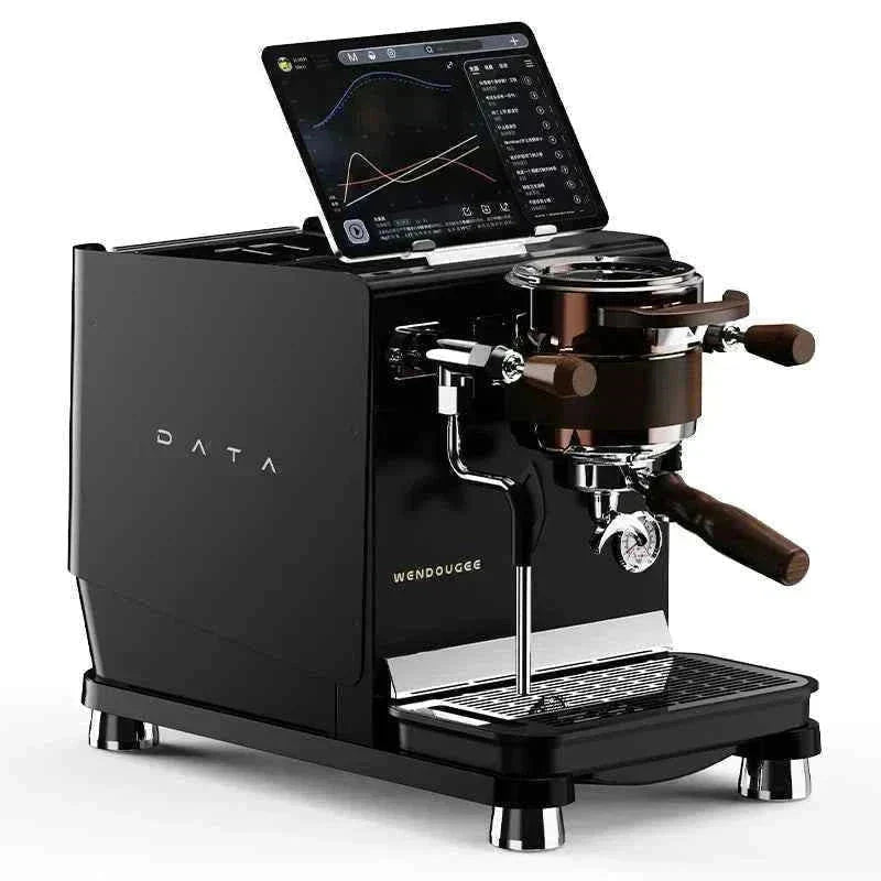 ماكينة قهوة Wendougee Data S BK | تصريف المياه يدويا أو التوصيل المباشر نصف أوتوماتيك احترافية ☕.