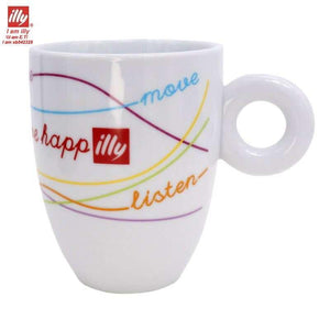 فنجان Espresso illy سيراميك بتصميم Live happily.