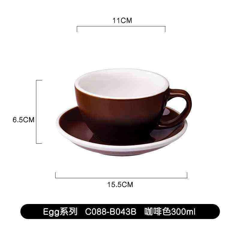 كوب Latte و Cappuccino سيراميك بتصميم Egg سعة 300ml.