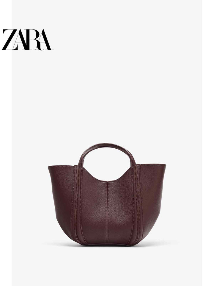 ZARA2025 Autumn New Women's Bag Thread Decoration Mini Casual Handbag Crossbody Bag 6392610 624