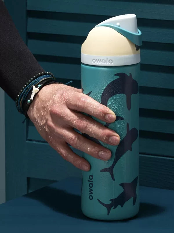 American version of Owala Deep Sea Shark Thermos Cup FreeSip Thermal Insulation Straw Leak-proof Portable Water Cup 945ml