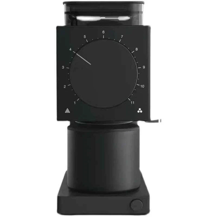 2nd Generation Ode 64mm coffee grinder by Fellow with precise grind settings and compact design for home brewing.