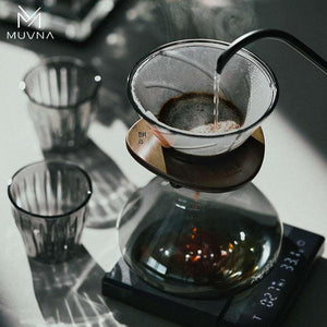 طقم قمع ترشيح زجاجي مع سيرفر Muvna بتصميم عاكس 450ml.