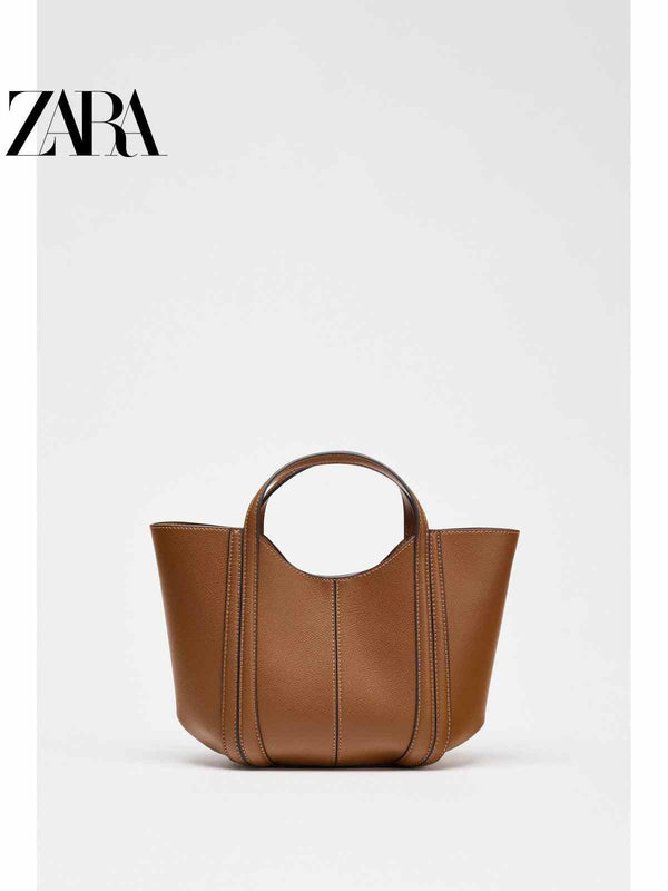 ZARA2025 زاراNew Women's Bag Thread Decoration Mini Casual Handbag Crossbody Bag 6332510 709