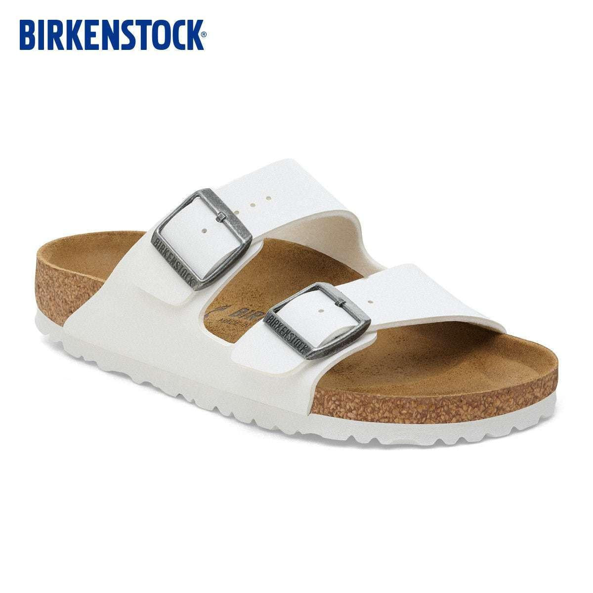 BIRKENSTOCK  Arizona double-buckle slippers.