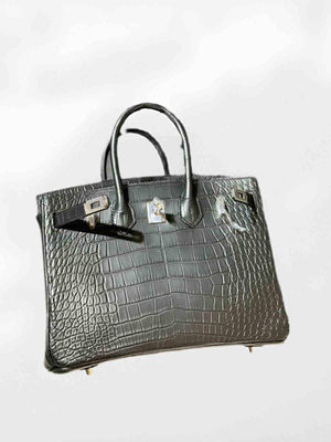 حقيبة فاخرة بتصيم  Birkin - نقشة جلد التمساح - جودة صينية عالية.