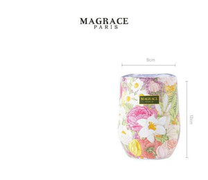 كوب قهوة MAGRACE ستانلس ستيل عازل للحرارة بتصميم U-shaped.