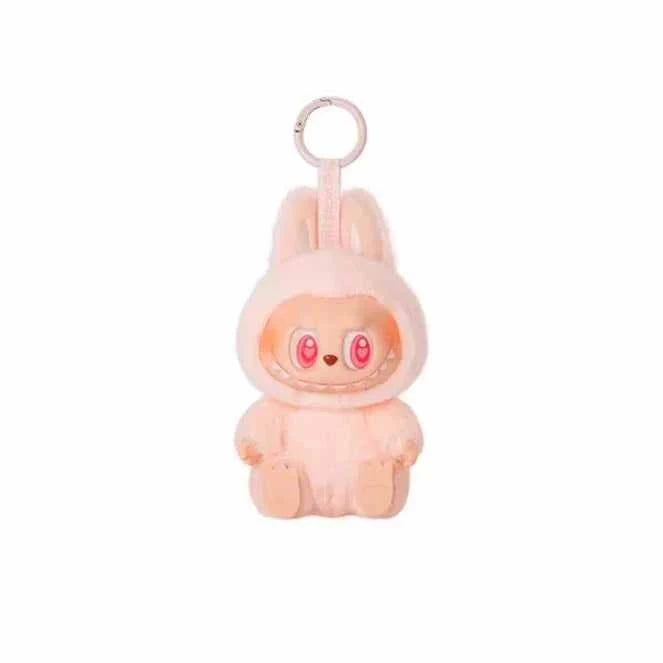 دمية Labubu الأرنب الفخم من Pop Mart، إصدار Heart Macaron مع تفاصيل تعبيرية، ملمس ناعم، حجم 17 سم.