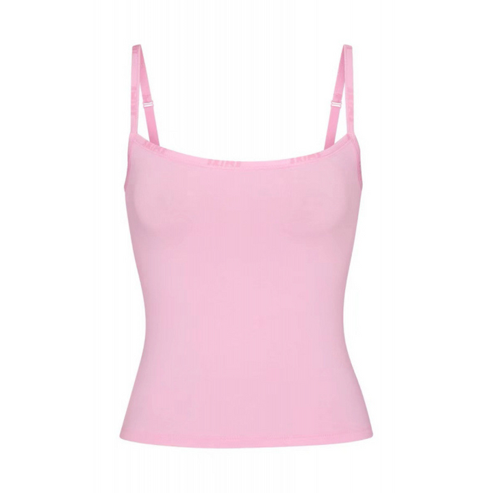 Pink SKIMS توب بحمالات رفيعة Essential Cami Top with slim straps and straight cut for a smooth fit