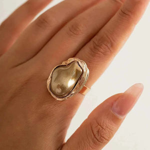 خاتم نسائي بتصميم Baroque Pearl عتيق وألوان متعددة.
