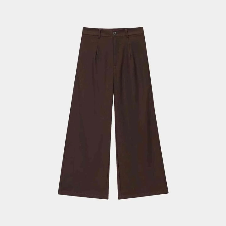 Solid color casual wide-leg trousers for women's summer clothing 2025 European and American style