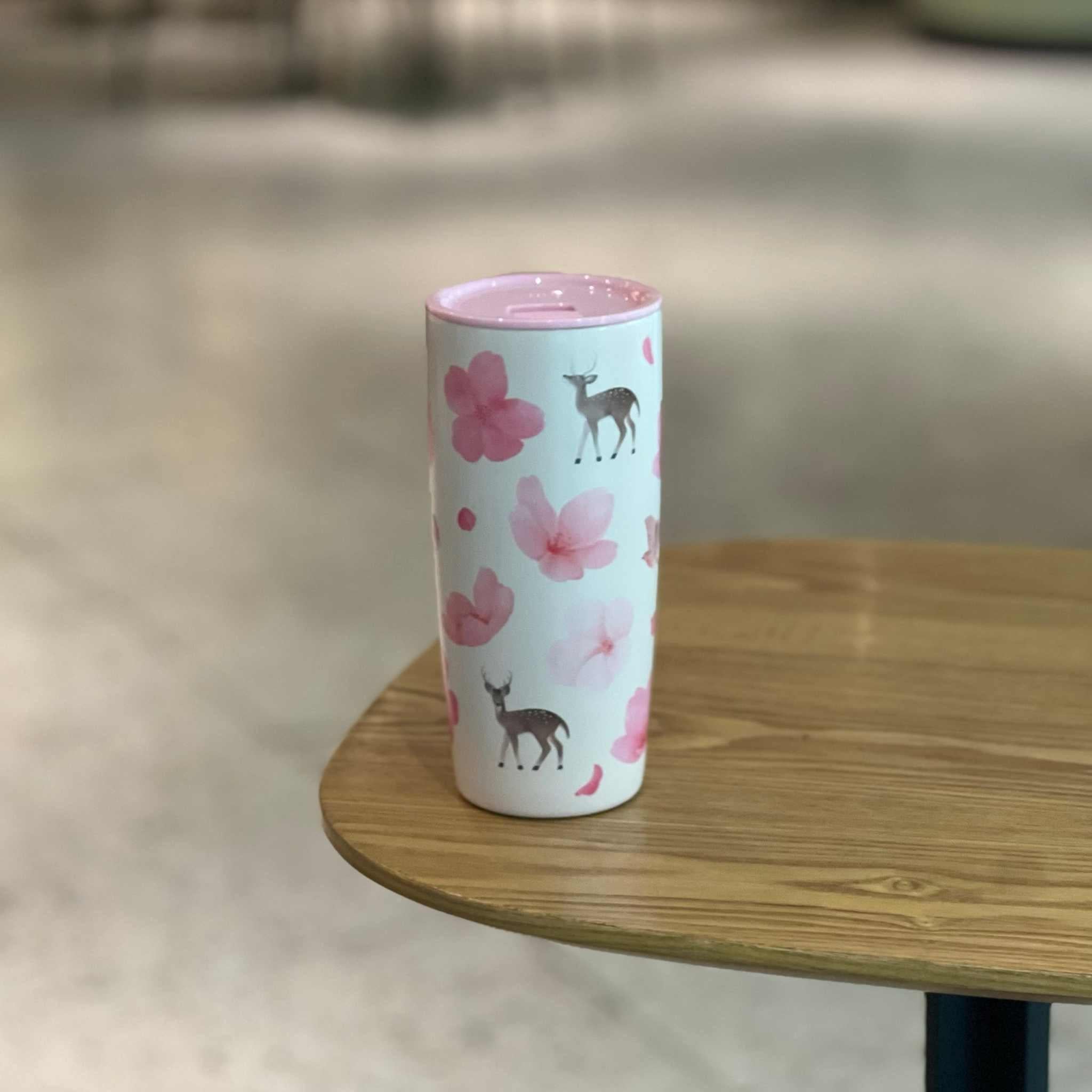 Starbucks Cup 2025 Cherry Blossom Spring Bloom Pink High Value Mark Glass Straw Stainless Steel Insulated Water Cup.