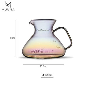 طقم قمع ترشيح زجاجي مع سيرفر Muvna بتصميم عاكس 450ml.