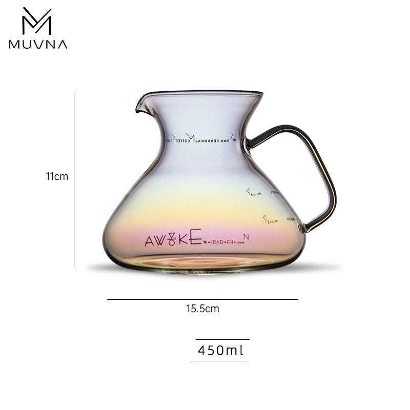 طقم قمع ترشيح زجاجي مع سيرفر Muvna بتصميم عاكس 450ml.