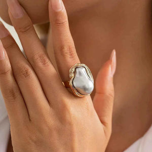 خاتم نسائي بتصميم Baroque Pearl عتيق وألوان متعددة.