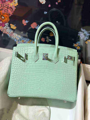 حقيبة فاخرة بتصيم  Birkin - نقشة جلد التمساح - جودة صينية عالية.