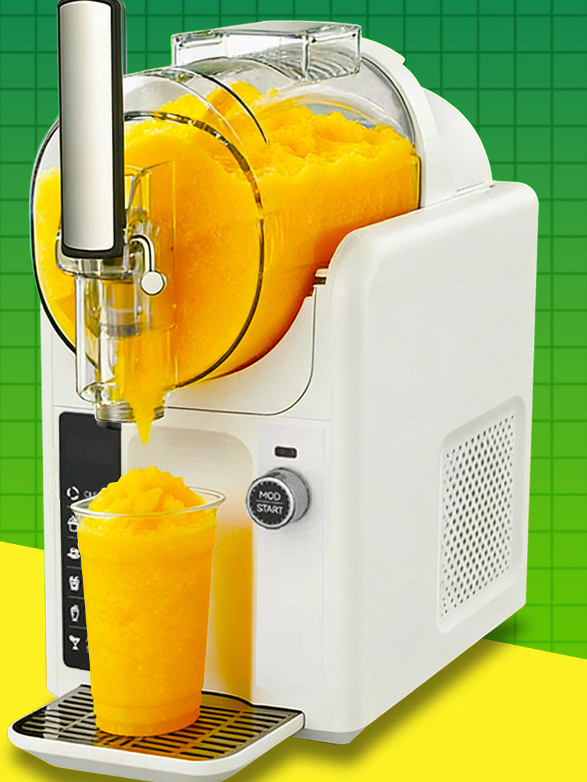Modern Slush Machine making frozen drinks and smoothies with easy operation