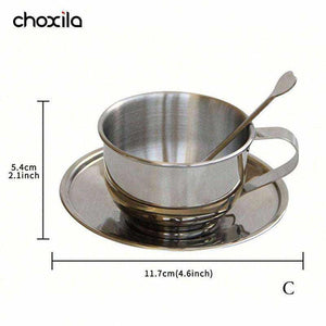 Choxila stainless steel coffee mug.