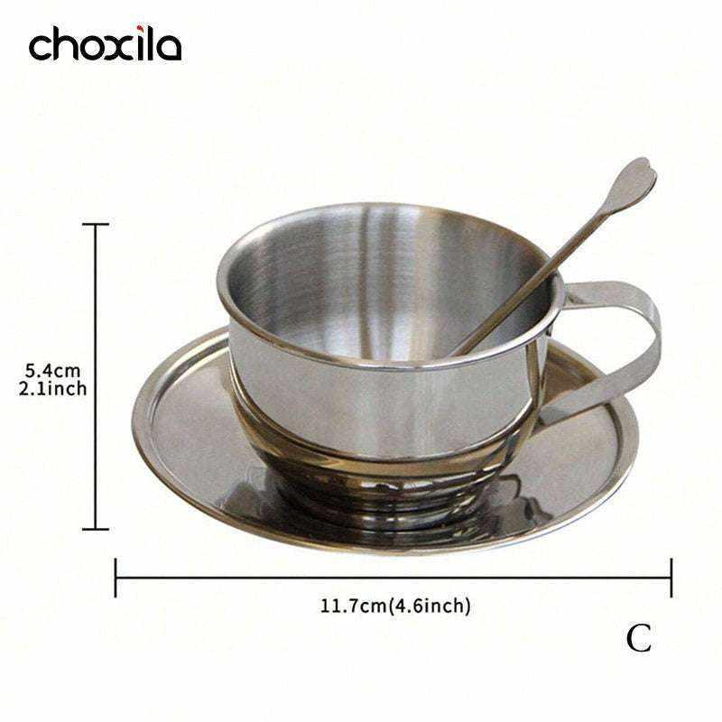 Choxila stainless steel coffee mug.