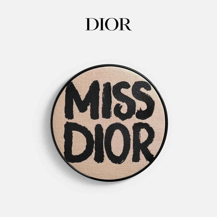 Dior Miss Dior Fall 2025 limited edition compact with bold black lettering on beige background
