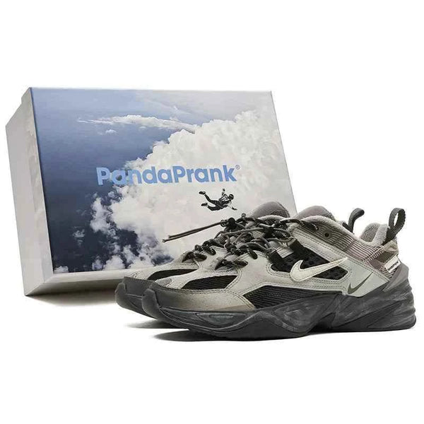 نايكيNike × PandaPrank custom limited edition sneakers in gray, black, green, and white with durable materials and stylish streetwear design