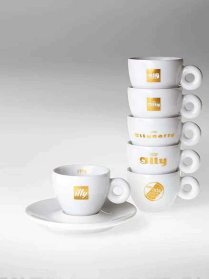 illy Coffee Cup Heritage Series Art Collection Cup Classic Espresso Cup 6 Cups 6 Plates Set Gift Box