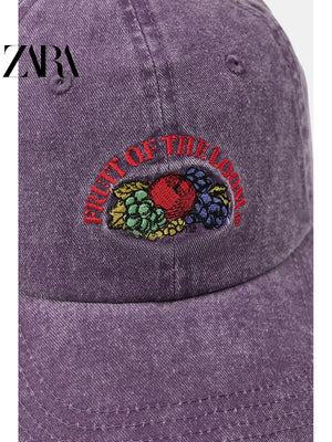 ZARA2026 Autumn New Arrival: Women's Fruit of the Loom™ Baseball Cap 0653288 611