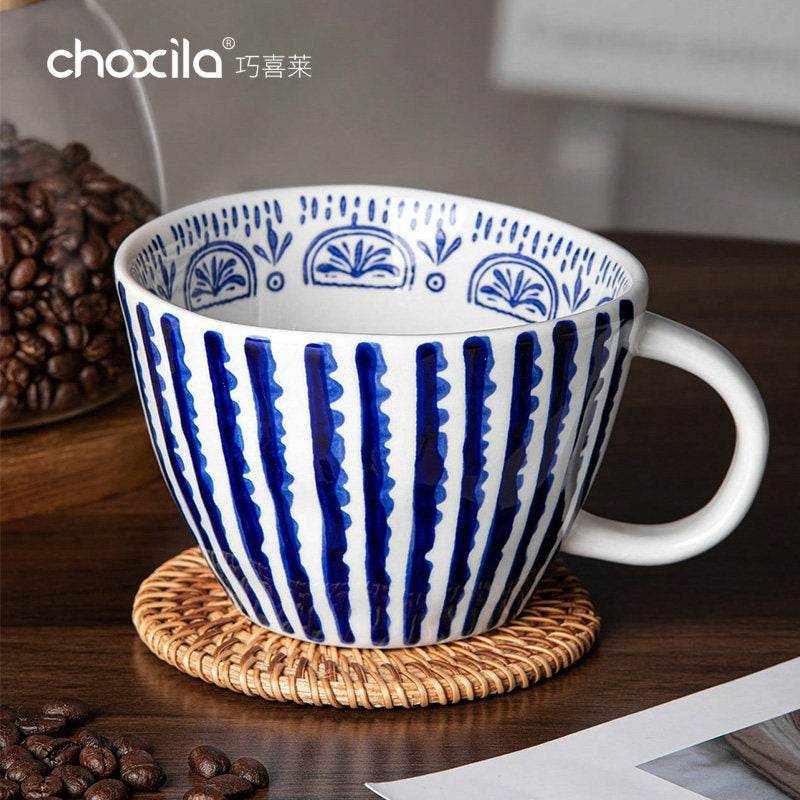 choxila coffee mug hand painted ceramic.